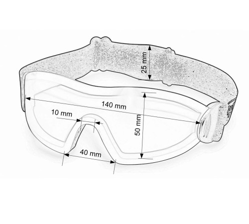 Окуляри лижні з ущільнювачем Global Vision Z-33 (G-Tech™ blue) Anti-Fog, сині