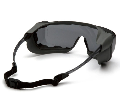 Окуляри захисні з ущільнювачем Pyramex Cappture-Plus Super Anti-Fog H2MAX, сірі