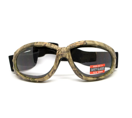 Окуляри захисні з ущільнювачем Global Vision Eliminator Camo Forest, прозорі