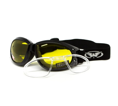 Окуляри захисні з ущільнювачем Global Vision Eliminator RX Anti-Fog, жовті