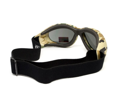 Окуляри захисні з ущільнювачем Global Vision Eliminator Camo Pixel, сірі