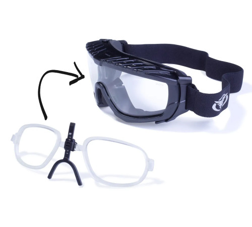 Окуляри захисні з ущільнювачем Global Vision Ballistech-1+RX Anti-Fog, прозорі