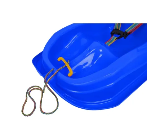 Санки пластикові з ременем безпеки STT Bambino з гіркою сині