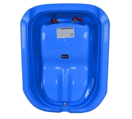 Санки пластикові з ременем безпеки STT Bambino з гіркою сині