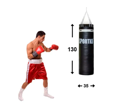 Шкіряна боксерська груша SportKO 35х130 см Шкіряна боксерська груша SportKO 35х130 см