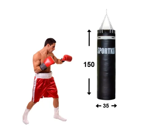 Шкіряна боксерська груша SportKO 35х150 см Шкіряна боксерська груша SportKO 35х150 см