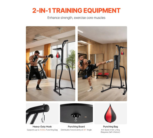 Стійка для боксерського мішка VEVOR, чорна