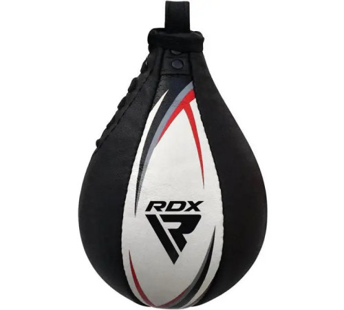 Пневмогруша боксерська шкіряна з кріпленям RDX 2Y Multi діаметр 54 см, чорно-біла