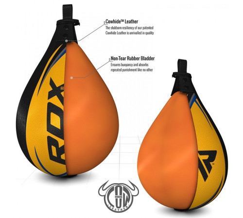 Пневмогруша боксерська RDX, чорно-золотиста
