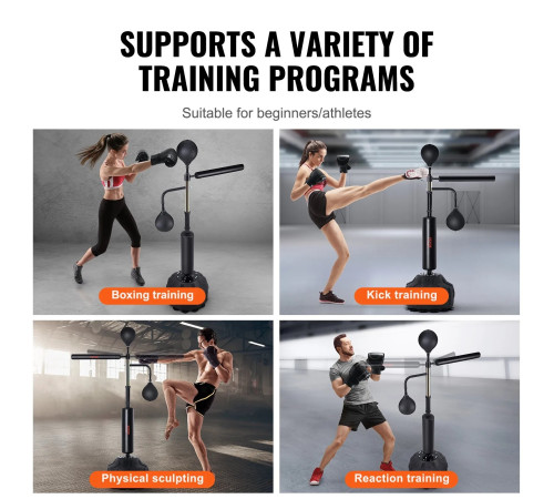 Боксерська груша з підставкою VEVOR, чорна