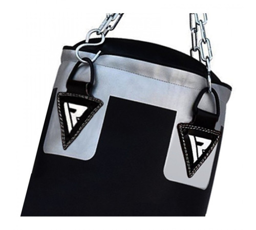 МІшок боксерський RDX Leather, чорно-біла