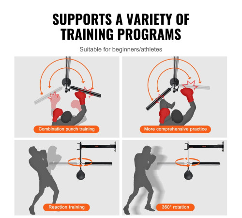 Настінний боксерський гриф VEVOR, чорна