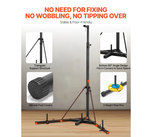 Стійка для боксерського мішка VEVOR, чорна