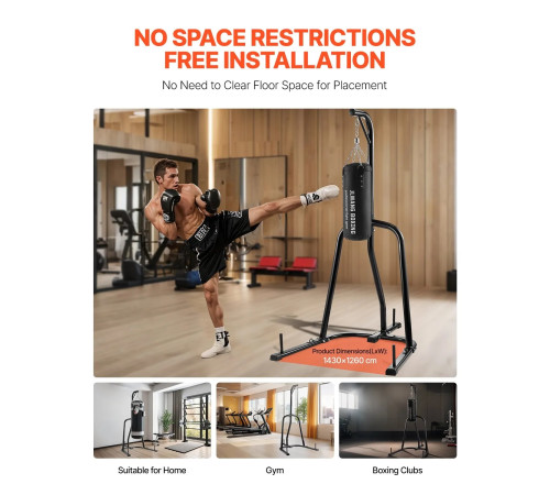 Стійка для боксерського мішка VEVOR, чорна