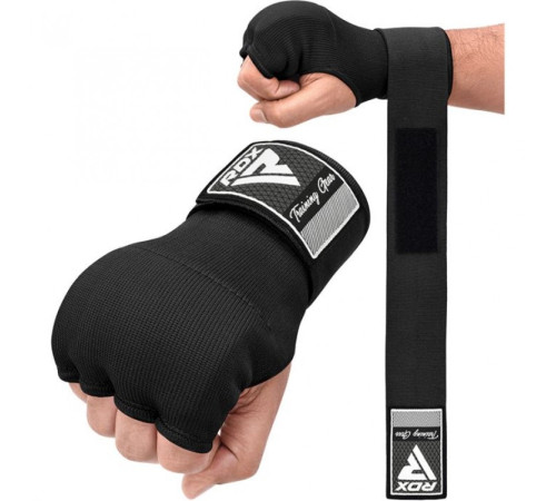 Рукавички-бинти з гелевими подушечками RDX Inner Gel S, чорні