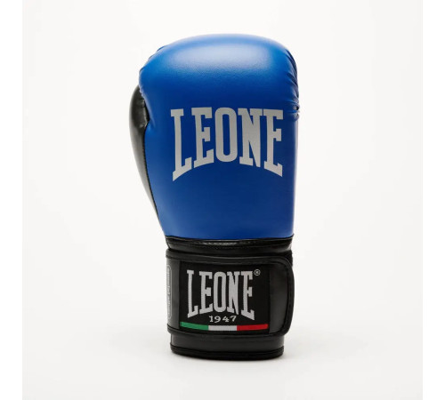 Рукавички боксерські з капою Leone GN383 THUNDER розмір 8 унцій, синьо-чорні
