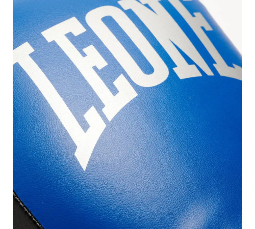 Рукавички боксерські з капою Leone GN383 THUNDER розмір 8 унцій, синьо-чорні