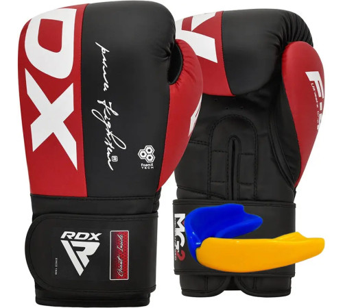 Рукавички боксерські з капою RDX REX F4 розмір 10 унцій, чорно-червоні