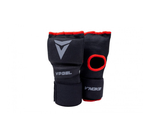 Рукавички-бинти з гелевими подушечками VNoks VPGEL L/XL, чорно-червоні