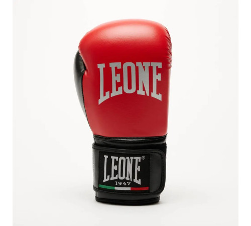 Рукавички боксерські з капою Leone GN383 THUNDER розмір 8 унцій, червоно-чорні
