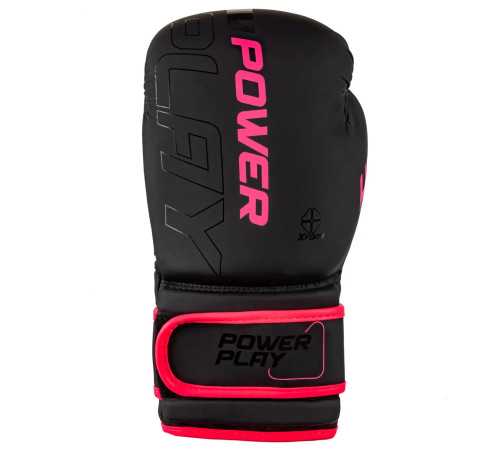 Рукавички боксерські PowerPlay 3024 Ultra Mat розмір 12 унцій, чорно-рожеві
