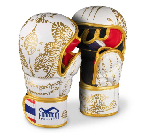 Рукавиці для ММА Phantom Muay Thai розмір L/XL, біло-золотисті