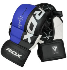 Рукавички греплінгові для ММА RDX T6 Plus Rex розмір XL, сині