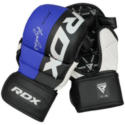 Рукавички греплінгові для ММА RDX T6 Plus Rex розмір XL, сині
