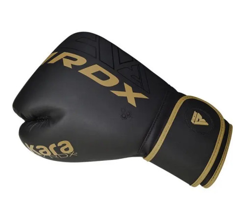 Рукавички боксерські з капою RDX F6 Kara Matte розмір 8 унцій, чорно-золотисті