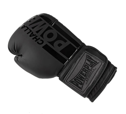 Рукавички боксерські PowerPlay 3086 Matt Challenger розмір 10 унцій, чорні