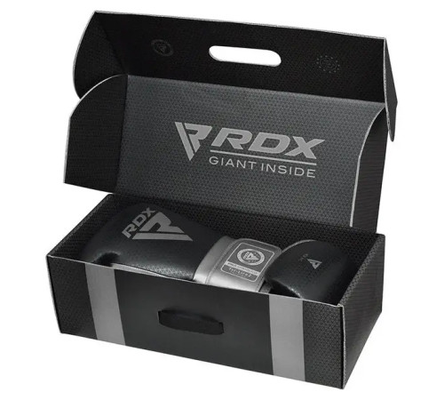 Рукавички боксерські з капою RDX MARK PRO TRI LIRA 2 розмір 16 унцій, чорно-сірблясті