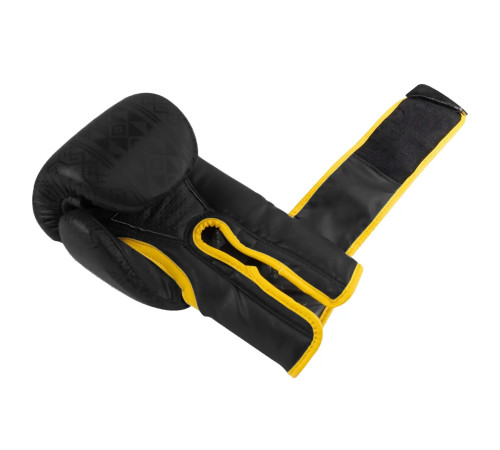Рукавички боксерські PowerPlay 3021 Ukraine розмір 16 унцій, чорно-жовті