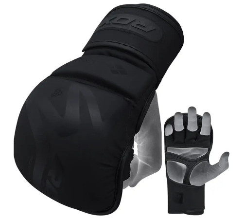 Рукавички греплінгові для ММА RDX T15 Noir Inner Matte розмір M, чорні