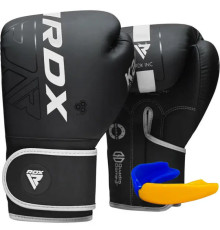 Рукавички боксерські з капою RDX F6 Kara Matte розмір 10 унцій, чорно-білі