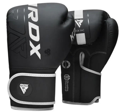 Рукавички боксерські з капою RDX F6 Kara Matte розмір 10 унцій, чорно-білі