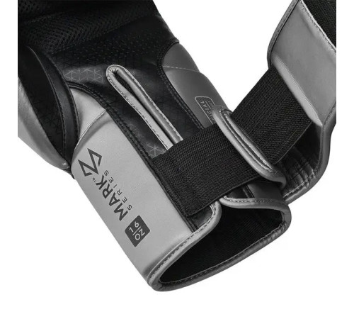 Рукавички боксерські з капою RDX MARK PRO TRI LIRA 2 розмір 10 унцій, чорно-сріблясті