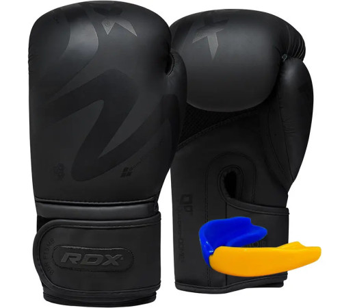 Рукавички боксерські з капою RDX F15 Noir Matte розмір 12 унцій, чорні