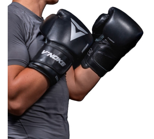Рукавички боксерські V`Noks Futuro Tec 12 унцій, чорно-білі