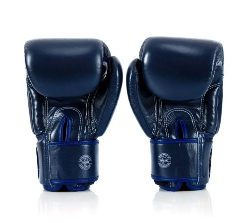 Рукавички боксерські шкіряні з бинтами Fairtex BGV1-ONE 14 унцій, темно-сині