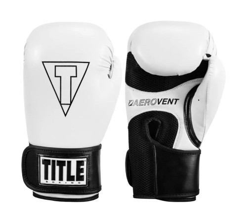 Рукавички боксерські з капою TITLE Boxing Vegan Fitness розмір 8 унцій, чорно-білі