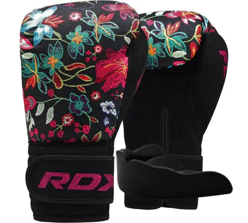 Рукавички боксерські з капою RDX FL-3 FLORAL розмір 12 унцій, чорні