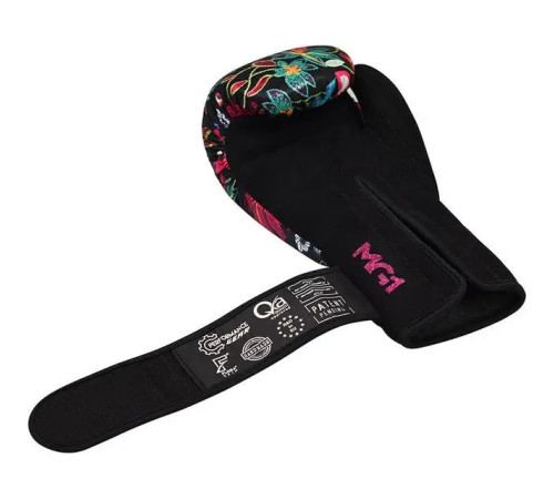 Рукавички боксерські з капою RDX FL-3 FLORAL розмір 12 унцій, чорні