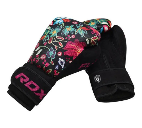 Рукавички боксерські з капою RDX FL-3 FLORAL розмір 12 унцій, чорні