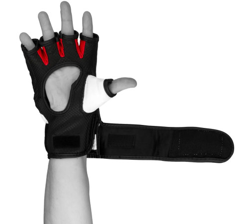 Рукавички для MMA PowerPlay 3075 розмір XL, чорно-білі