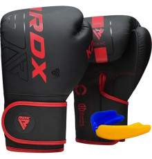 Рукавички боксерські з капою RDX F6 Kara Matte розмір 12 унцій, чорно-червоні