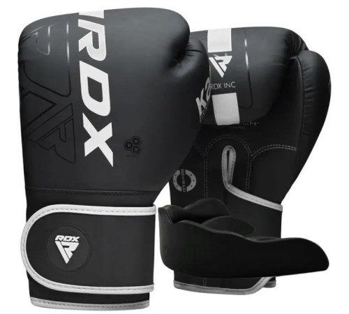 Рукавички боксерські з капою RDX F6 Kara Matte розмір 8 унцій, чорно-білі
