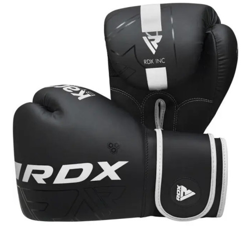 Рукавички боксерські з капою RDX F6 Kara Matte розмір 8 унцій, чорно-білі