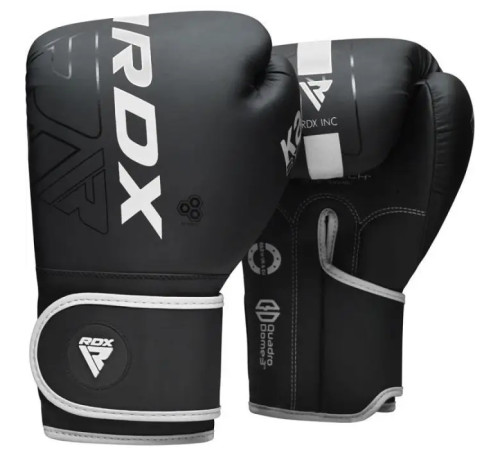 Рукавички боксерські з капою RDX F6 Kara Matte розмір 8 унцій, чорно-білі