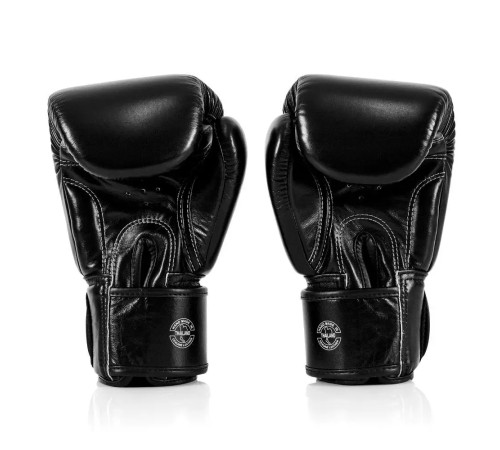 Рукавички боксерські шкіряні з бинтами Fairtex BGV1-ONE 16 унцій, чорні