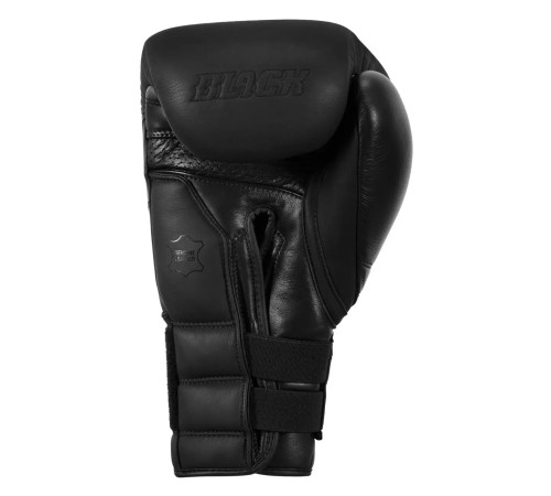 Рукавички боксерські шкіряні з бинтами TITLE Black Bolstered розмір 16 унцій, чорні